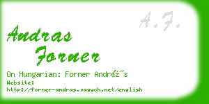 andras forner business card